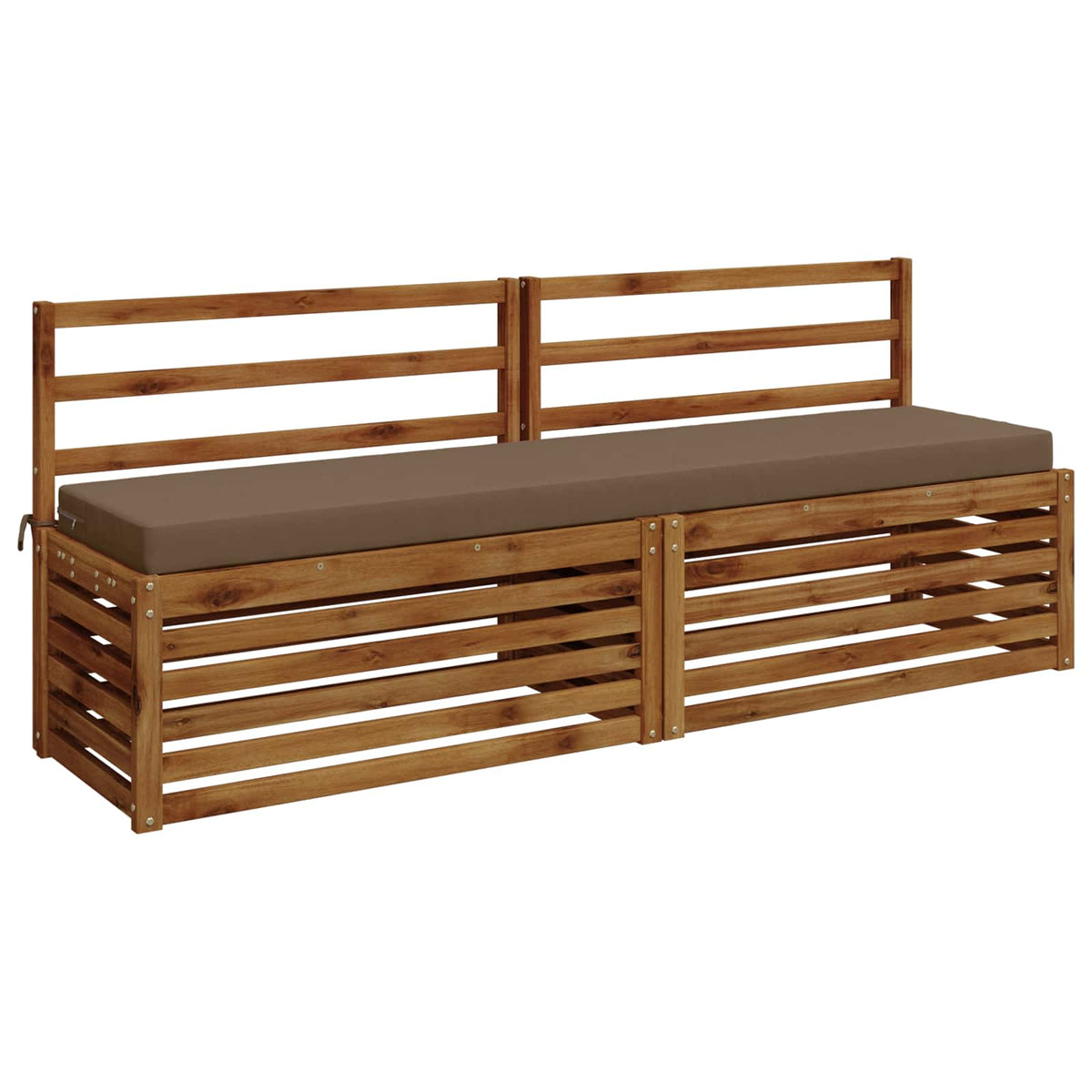Bench Cushion SOEST 100% Polyester Taupe 200 x 40 x 8 cm