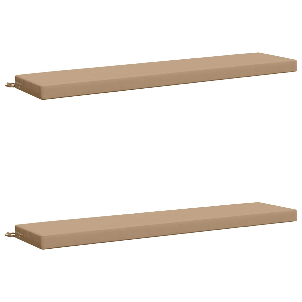 2-Piece Bench Cushions SOEST 2 pcs 100% Polyester Sand
