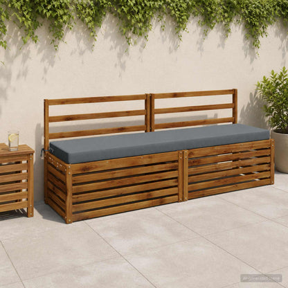 Bench Cushion SOEST 100% Polyester Blue 200 x 40 x 8 cm