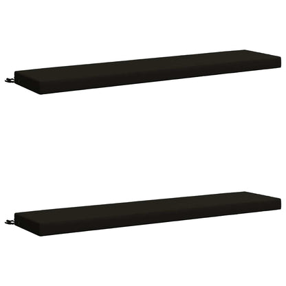 2-Piece Bench Cushions SOEST 2 pcs 100% Polyester Black