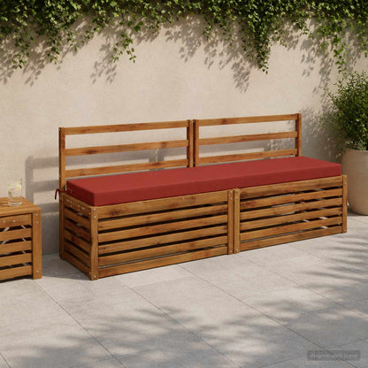 2-Piece Bench Cushions SOEST 2 pcs 100% Polyester Red