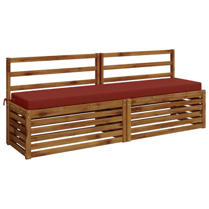 2-Piece Bench Cushions SOEST 2 pcs 100% Polyester Red