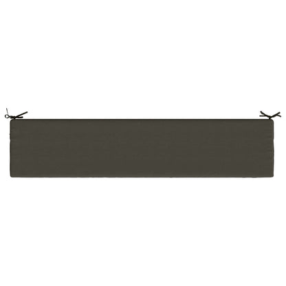 Bench Cushion SOEST 100% Polyester Anthracite 200 x 40 x 8 cm