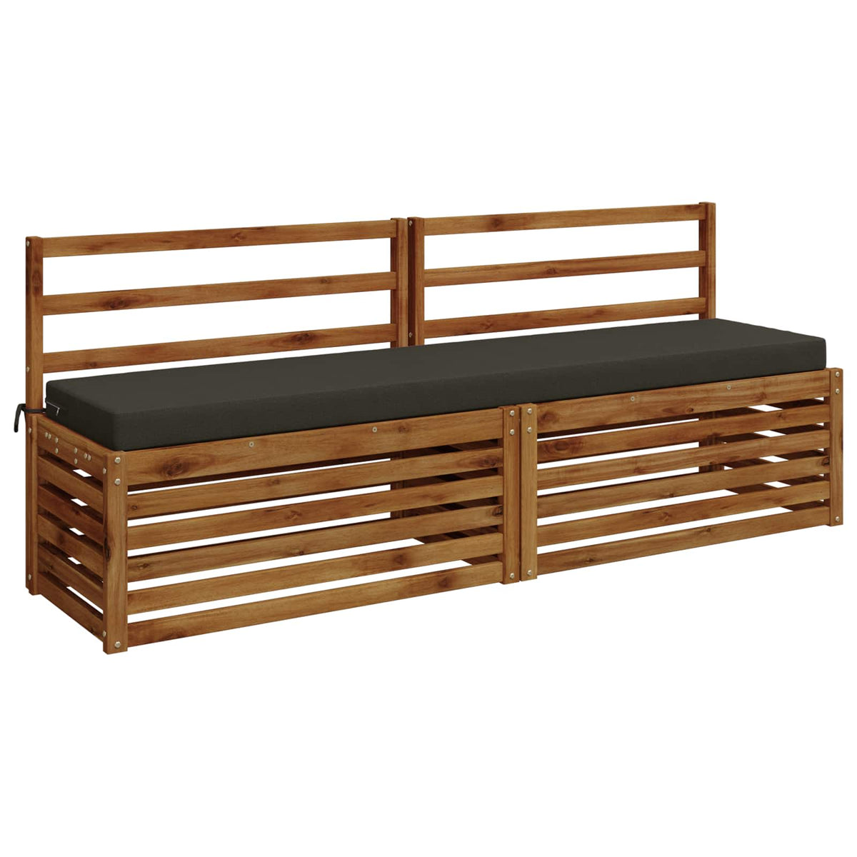 2-Piece Bench Cushions SOEST 2 pcs 100% Polyester Anthracite