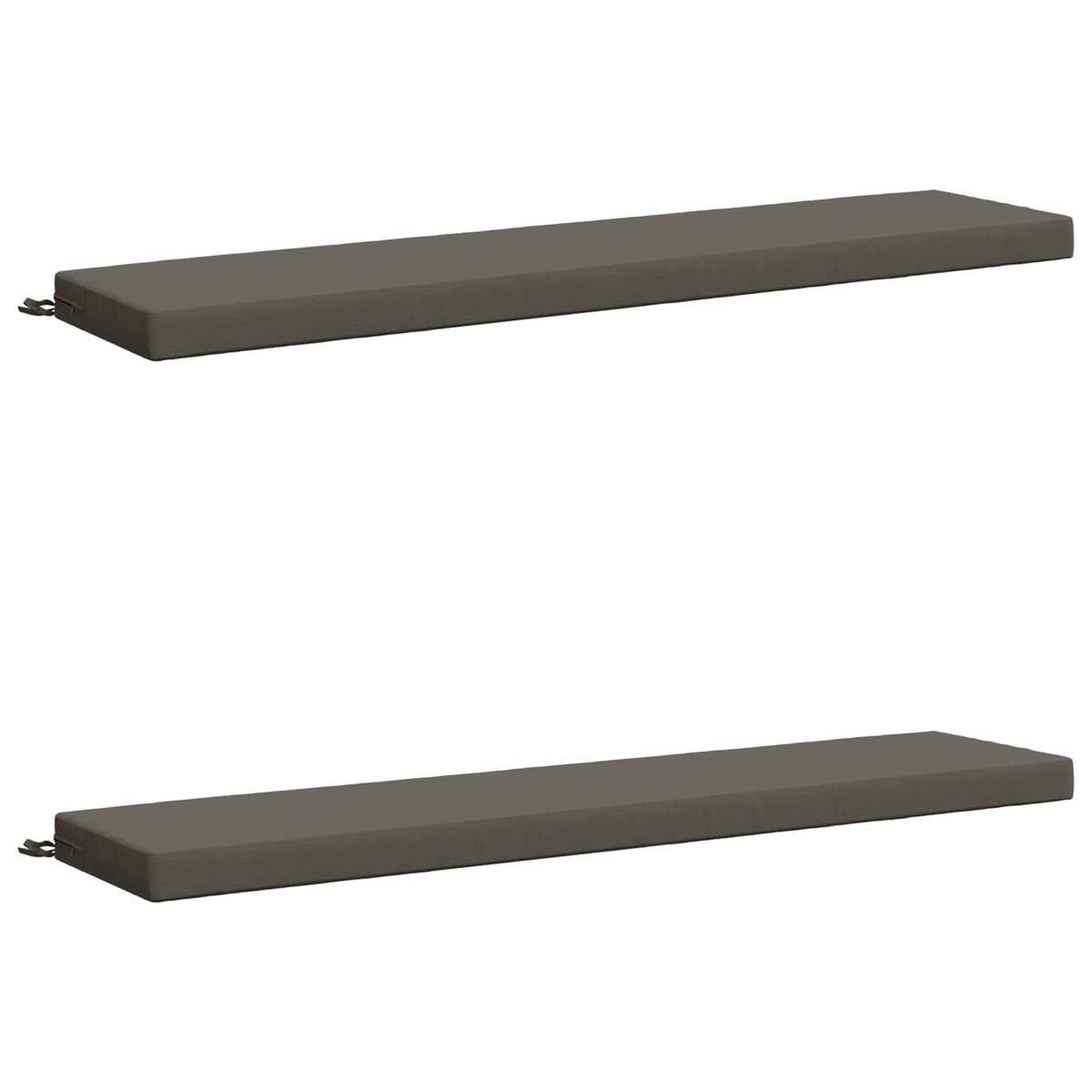 2-Piece Bench Cushions SOEST 2 pcs 100% Polyester Grey