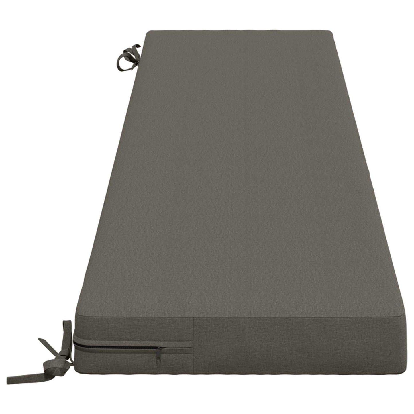 2-Piece Bench Cushions SOEST 2 pcs 100% Polyester Grey