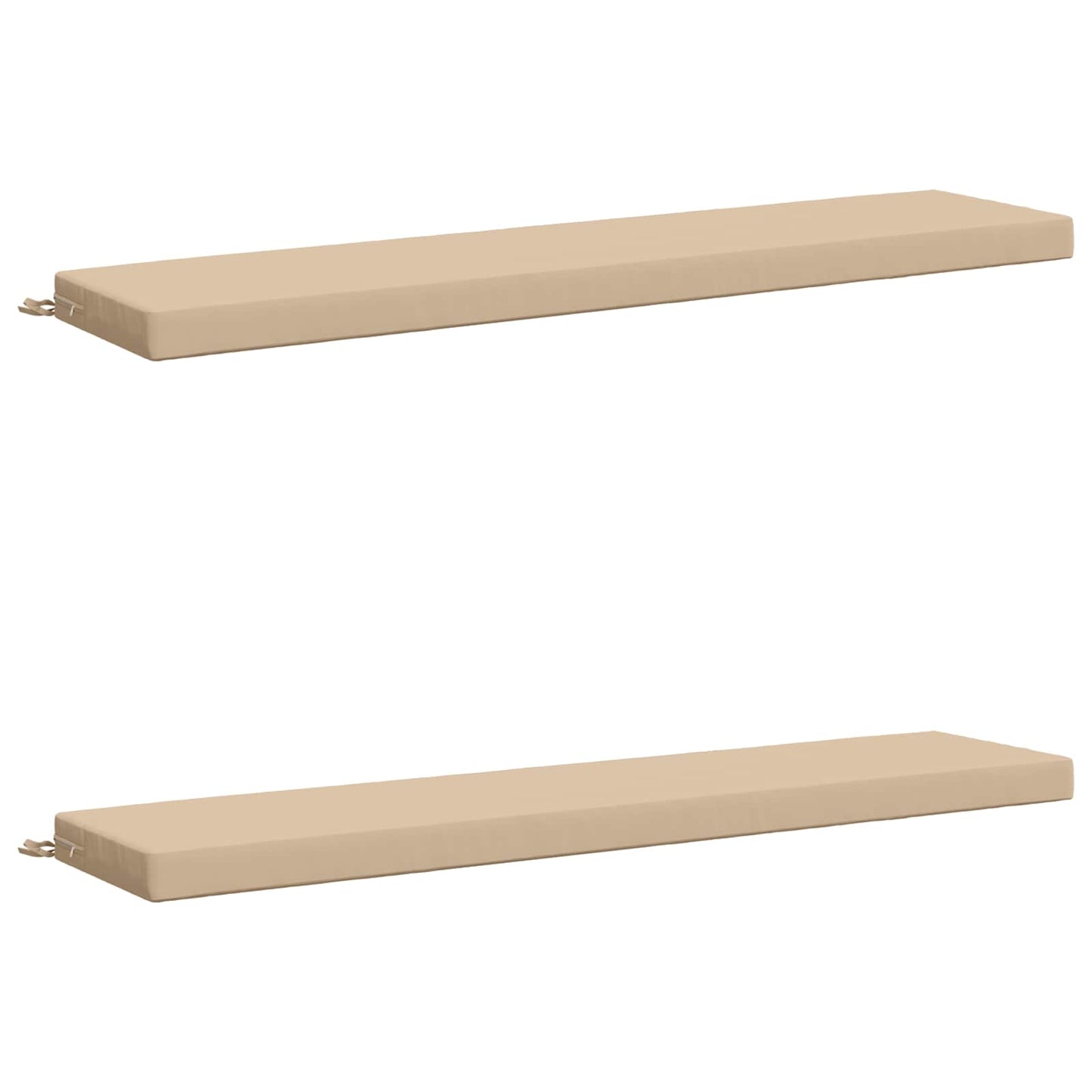 2-Piece Bench Cushions SOEST 2 pcs 100% Polyester Cream