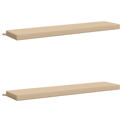 2-Piece Bench Cushions SOEST 2 pcs 100% Polyester Cream
