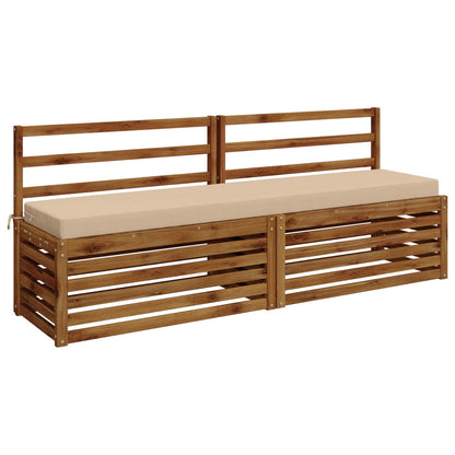 2-Piece Bench Cushions SOEST 2 pcs 100% Polyester Cream