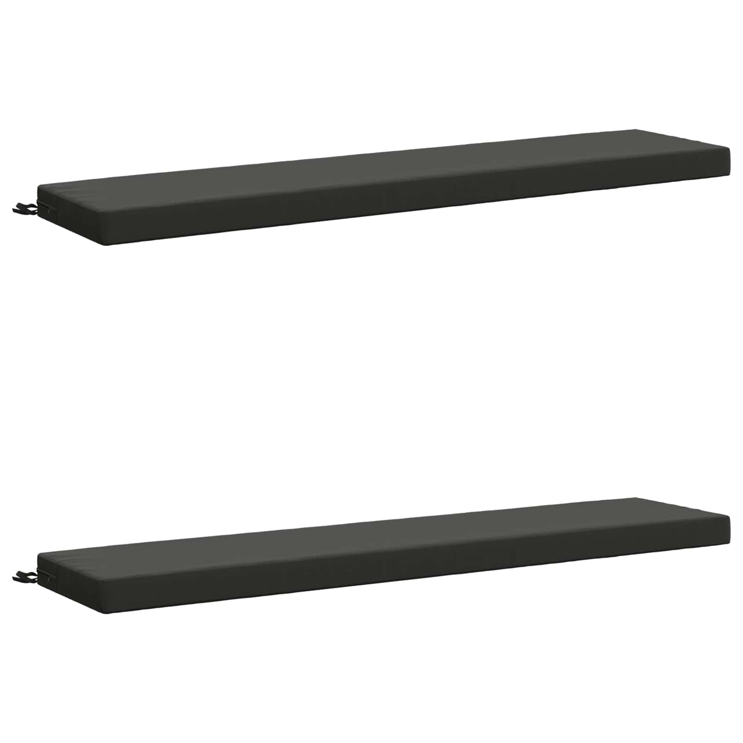 2-Piece Bench Cushions SOEST 2 pcs 100% Polyester Anthracite