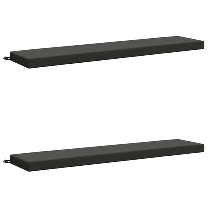 2-Piece Bench Cushions SOEST 2 pcs 100% Polyester Anthracite
