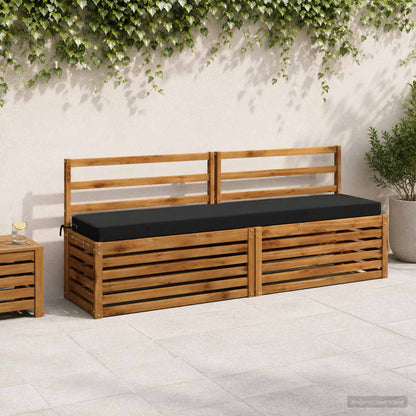 2-Piece Bench Cushions SOEST 2 pcs 100% Polyester Black
