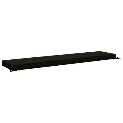 Bench Cushion SOEST 100% Polyester Black 200 x 40 x 8 cm