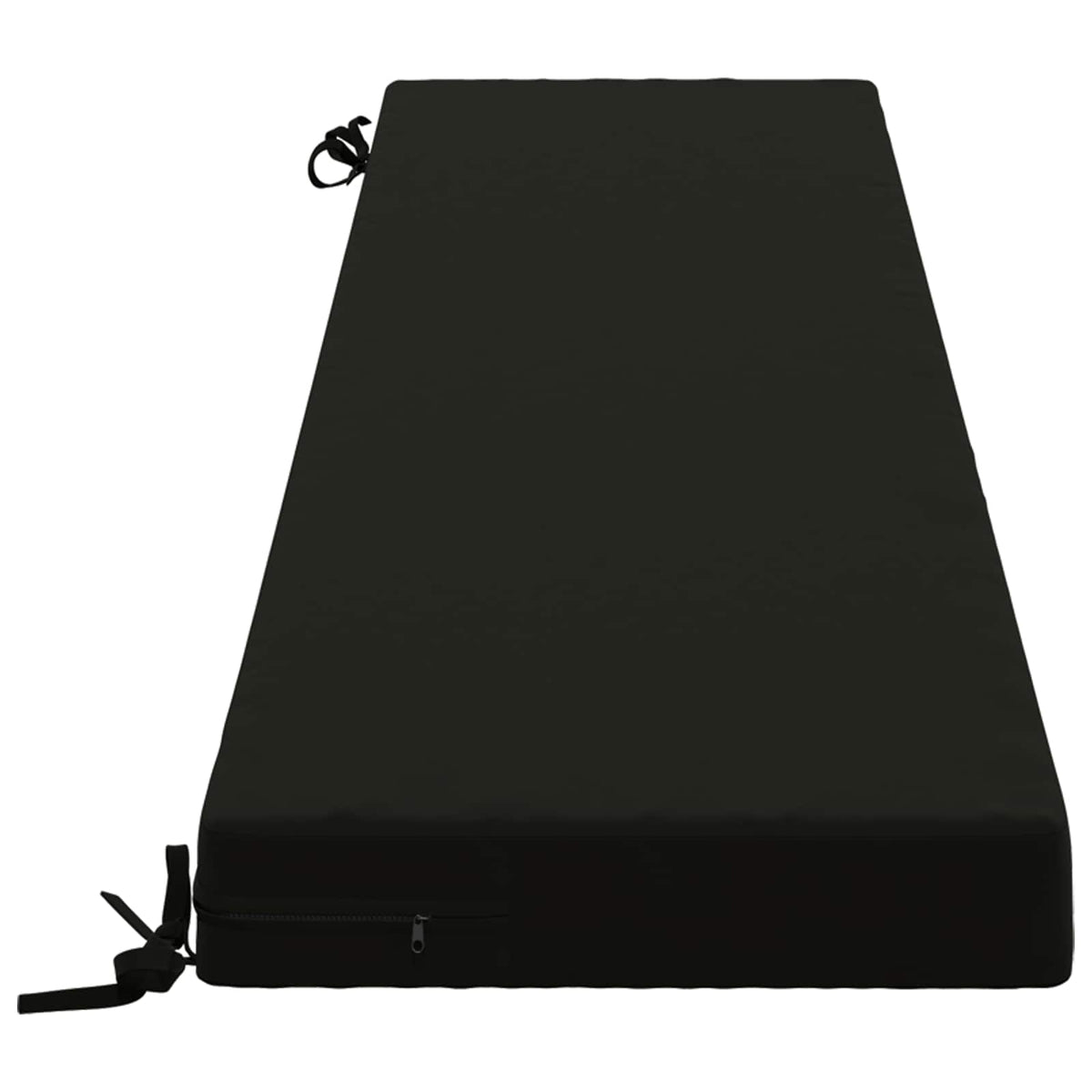 Bench Cushion SOEST 100% Polyester Black 200 x 40 x 8 cm