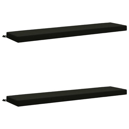 2-Piece Bench Cushions SOEST 2 pcs 100% Polyester Black