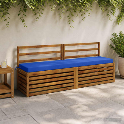 2-Piece Bench Cushions SOEST 2 pcs 100% Polyester Royal Blue