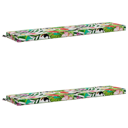 2-Piece Bench Cushions SOEST 2 pcs 100% Polyester Multicolour