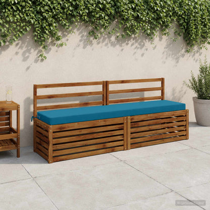 2-Piece Bench Cushions SOEST 2 pcs 100% Polyester Light Blue