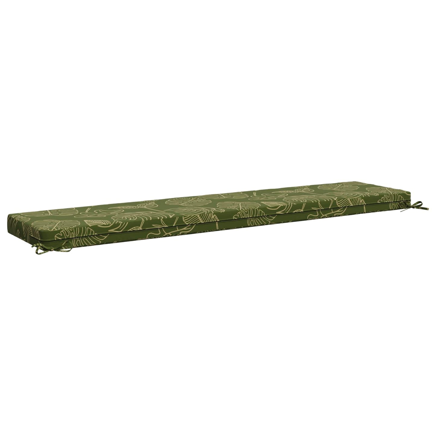 Bench Cushion SOEST 100% Polyester Leaf Design 200 x 40 x 8 cm