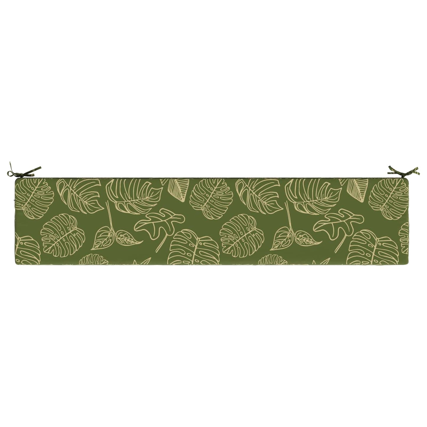 Bench Cushion SOEST 100% Polyester Leaf Design 200 x 40 x 8 cm