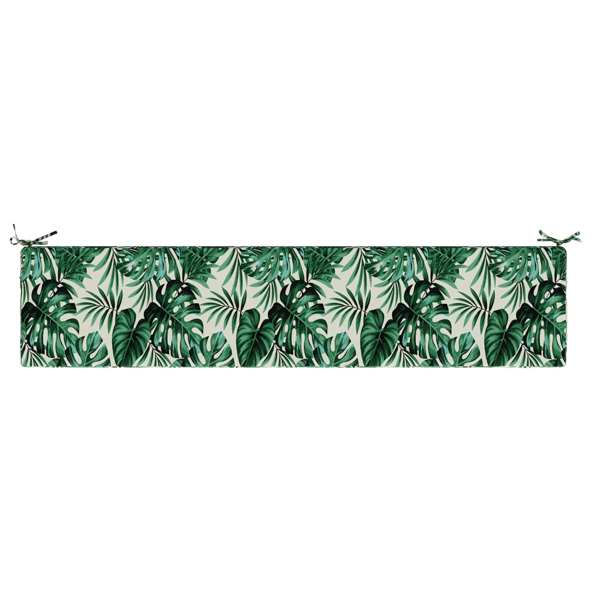 Bench Cushion SOEST 100% Polyester Leaf Pattern 200 x 40 x 8 cm