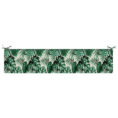 2-Piece Bench Cushions SOEST 2 pcs 100% Polyester Leaf Pattern