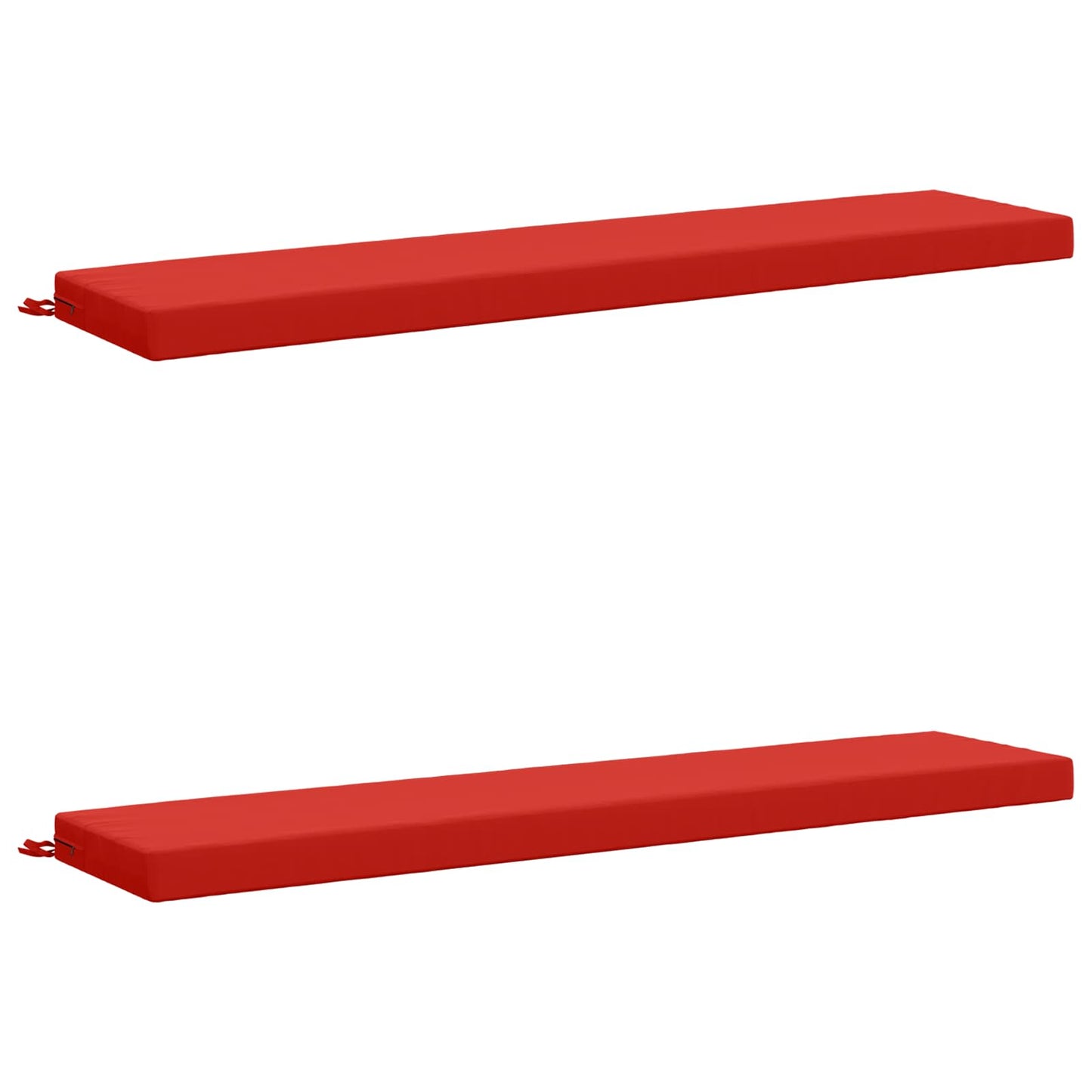 2-Piece Bench Cushions SOEST 2 pcs 100% Polyester Red