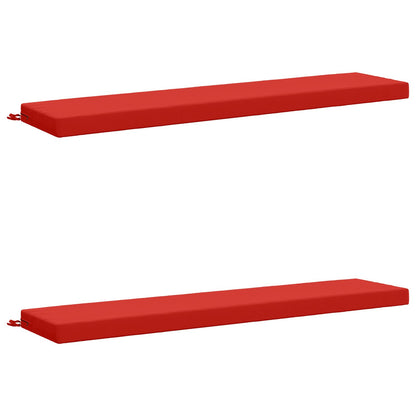 2-Piece Bench Cushions SOEST 2 pcs 100% Polyester Red