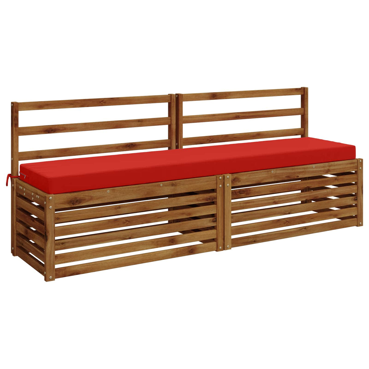 2-Piece Bench Cushions SOEST 2 pcs 100% Polyester Red