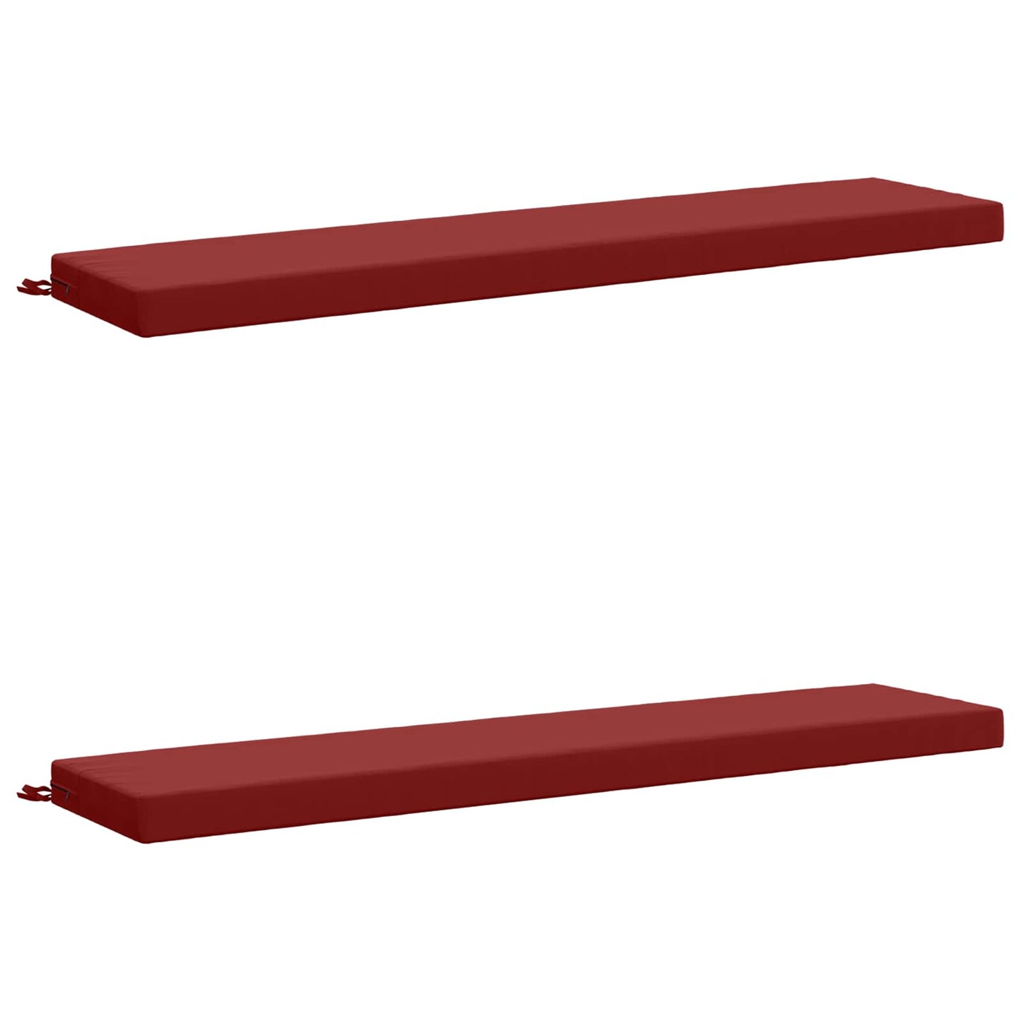 2-Piece Bench Cushions SOEST 2 pcs 100% Polyester Wine Red
