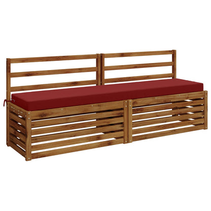 2-Piece Bench Cushions SOEST 2 pcs 100% Polyester Wine Red