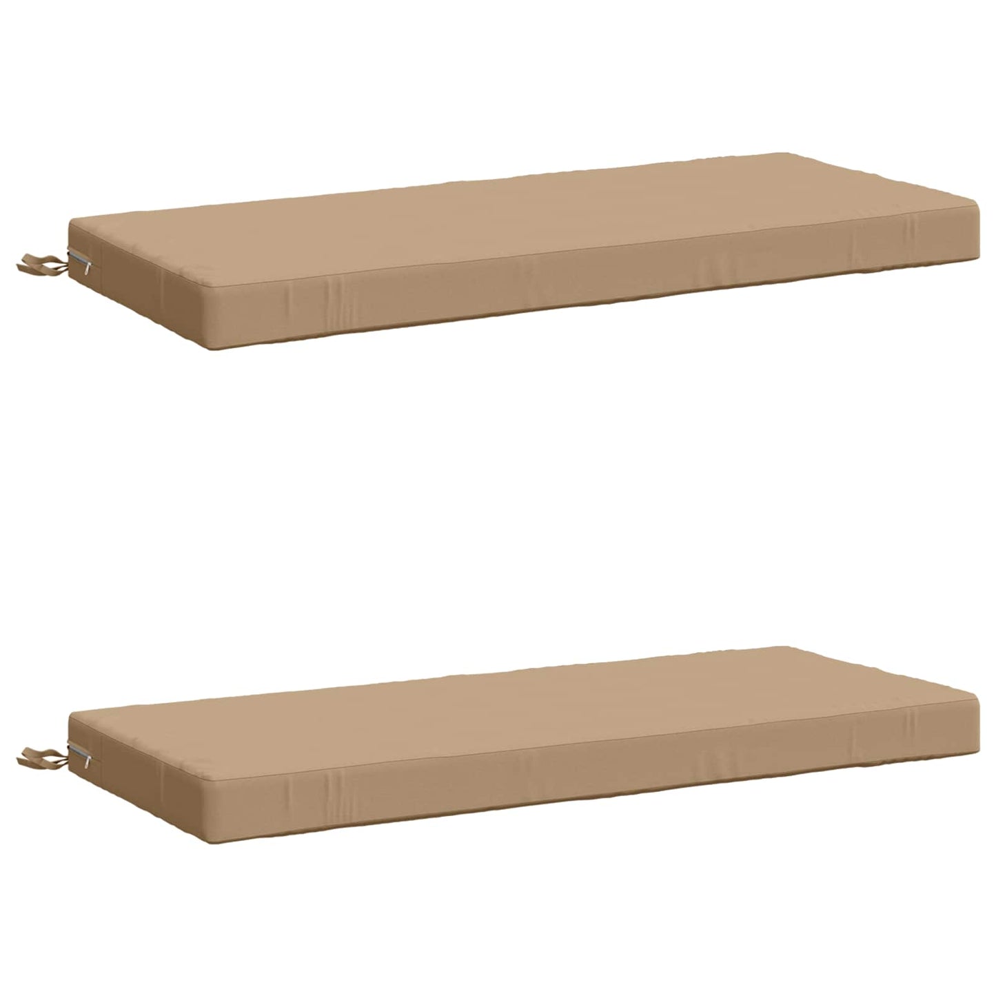 2-Piece Bench Cushions SOEST 2 pcs 100% Polyester Sand