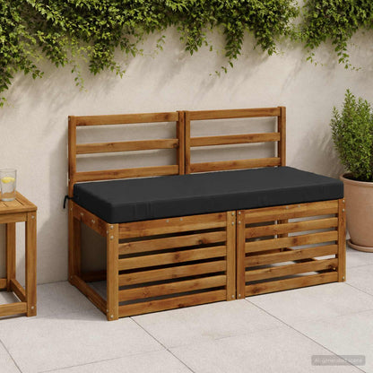 Bench Cushion SOEST 100% Polyester Dark Blue 120 x 50 x 8 cm
