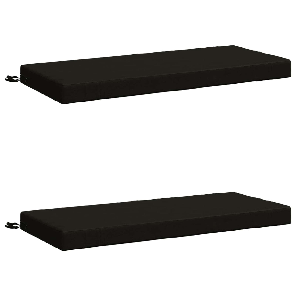 2-Piece Bench Cushions SOEST 2 pcs 100% Polyester Black