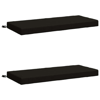 2-Piece Bench Cushions SOEST 2 pcs 100% Polyester Black