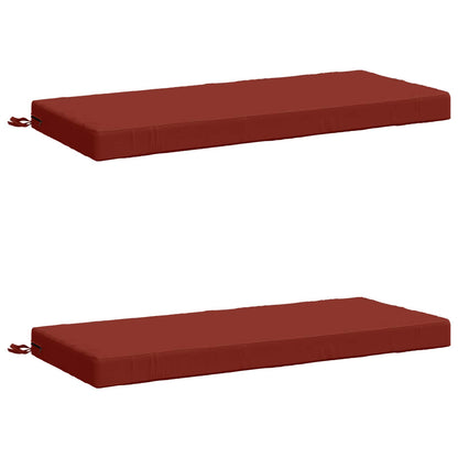 2-Piece Bench Cushions SOEST 2 pcs 100% Polyester Red