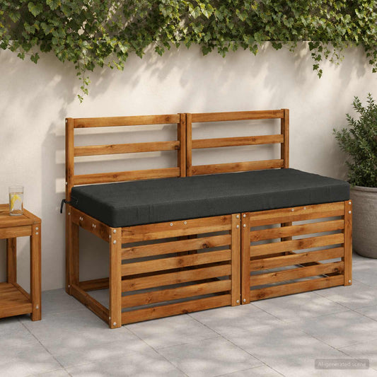 2-Piece Bench Cushions SOEST 2 pcs 100% Polyester Anthracite
