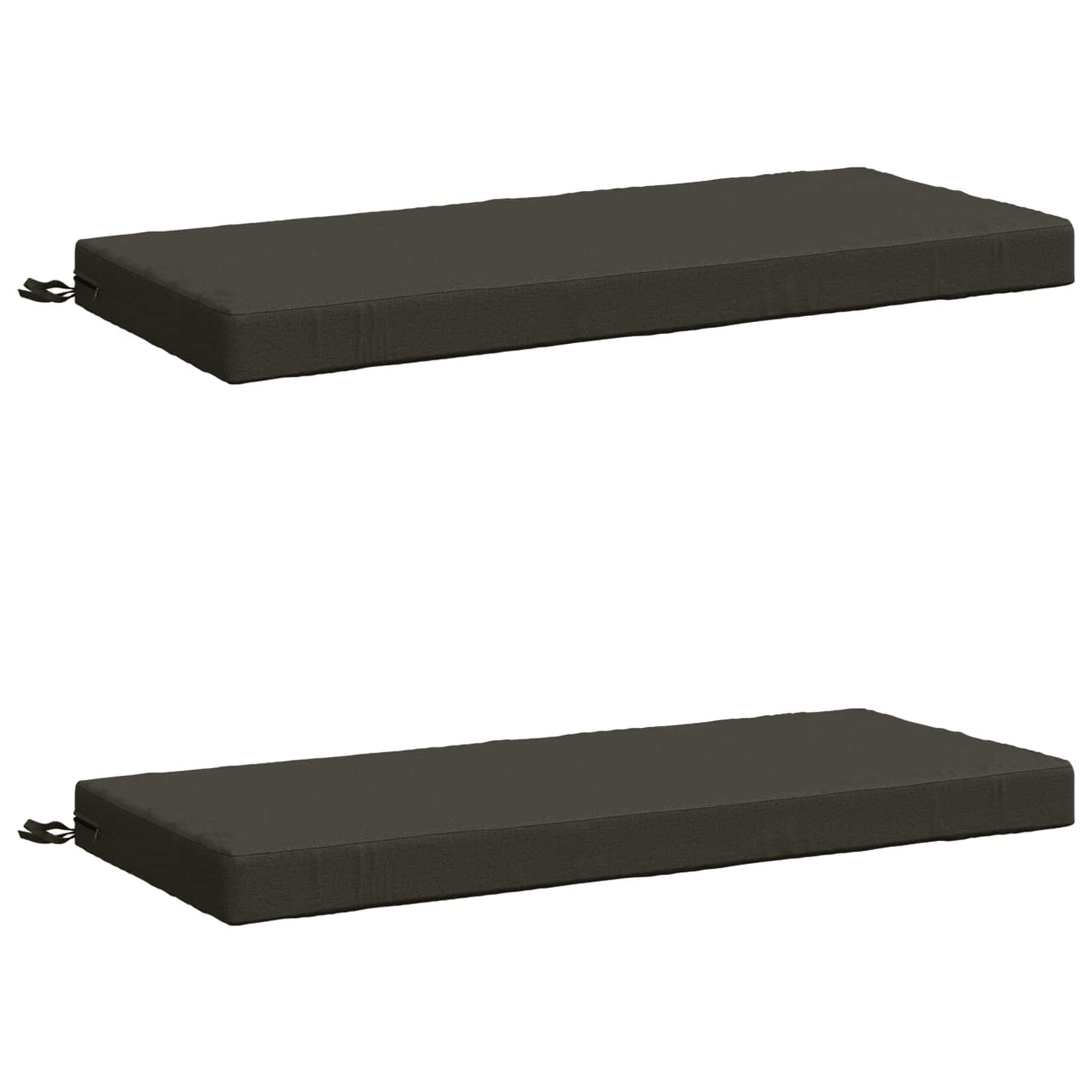 2-Piece Bench Cushions SOEST 2 pcs 100% Polyester Anthracite