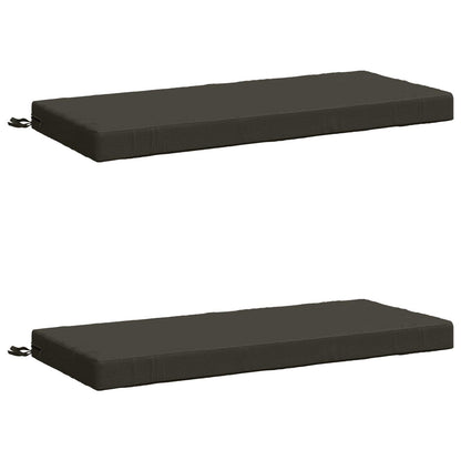 2-Piece Bench Cushions SOEST 2 pcs 100% Polyester Anthracite