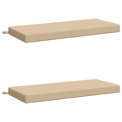 2-Piece Bench Cushions SOEST 2 pcs 100% Polyester Cream