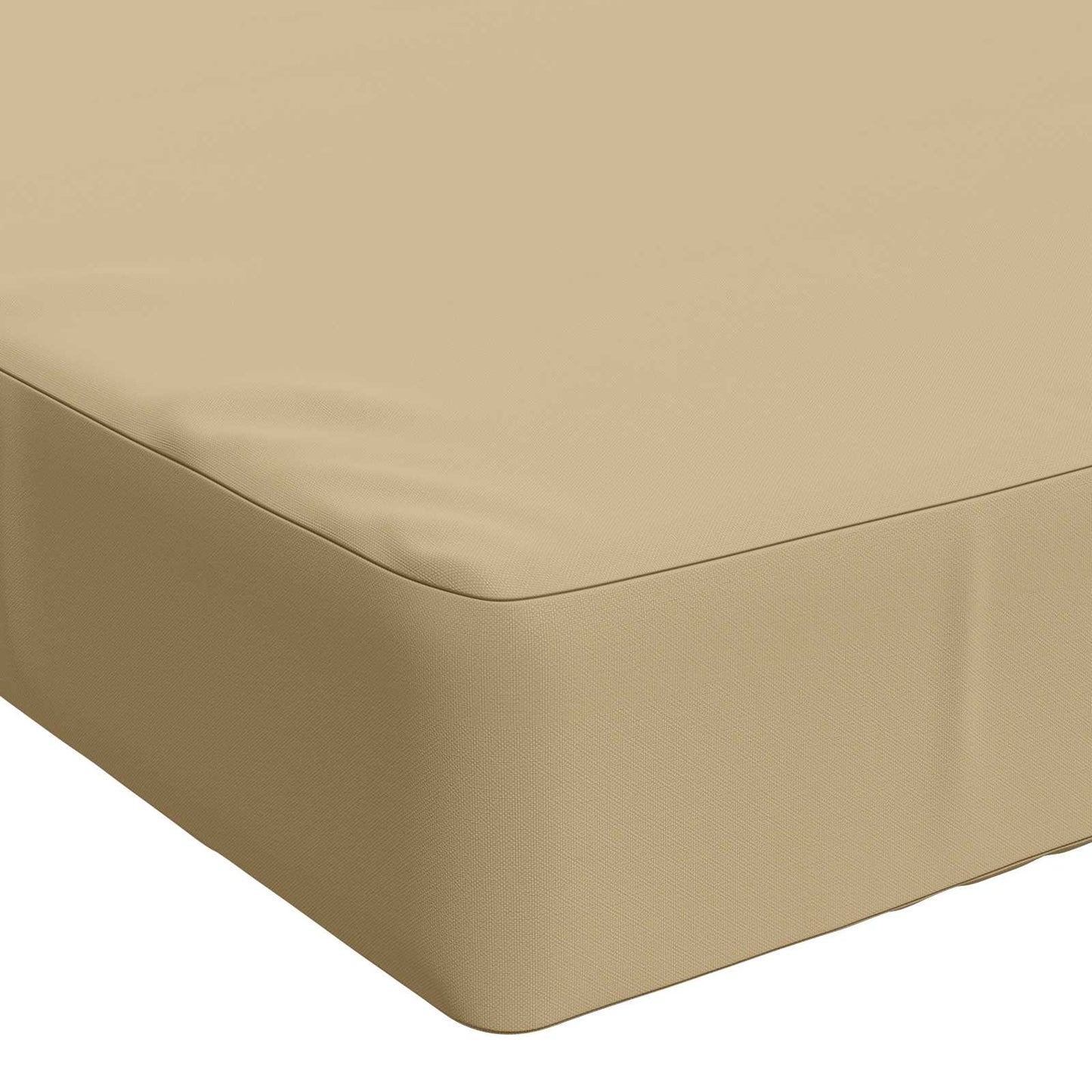 Bench Cushion SOEST 100% Polyester Beige 110 x 50 x 8 cm