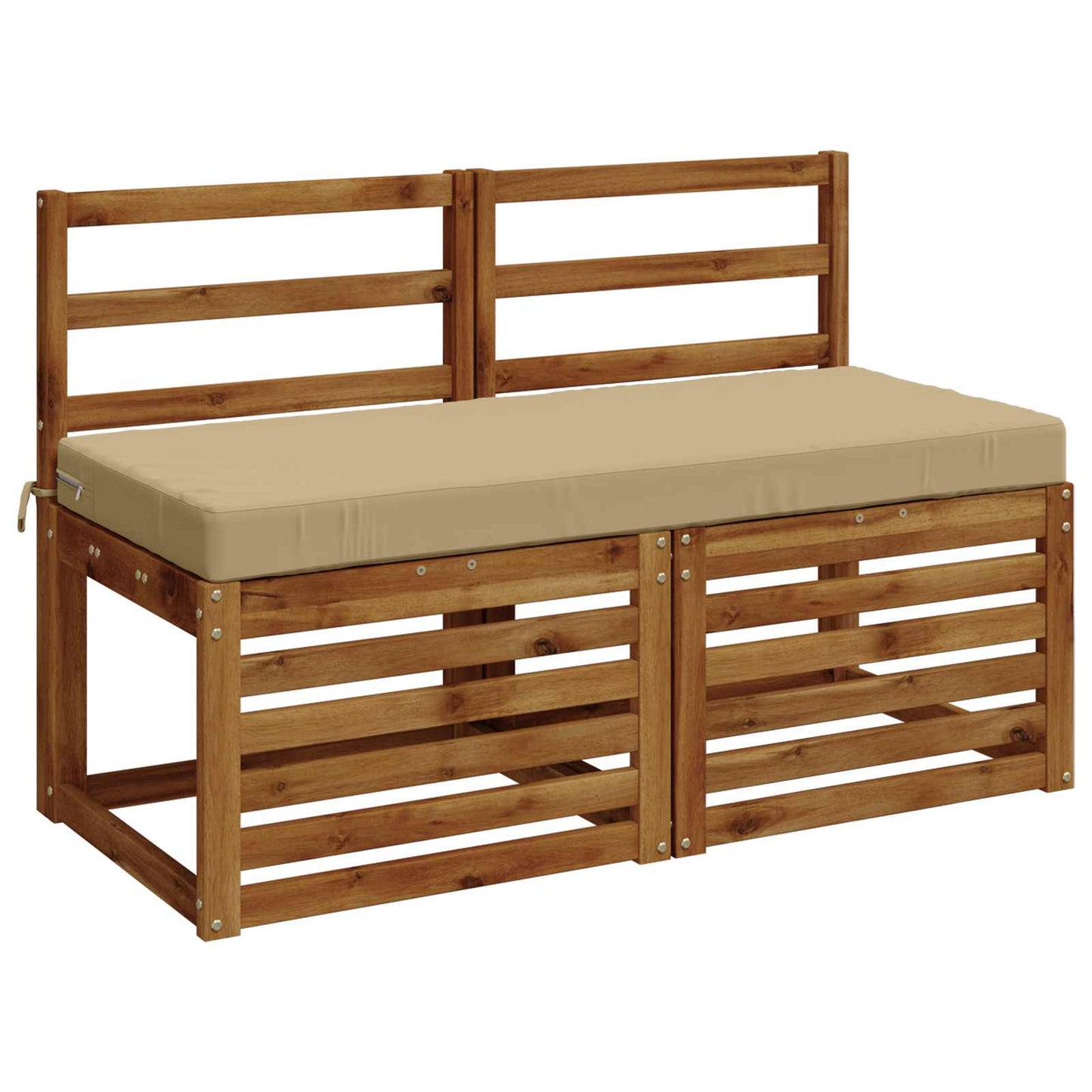 Bench Cushion SOEST 100% Polyester Beige 110 x 50 x 8 cm