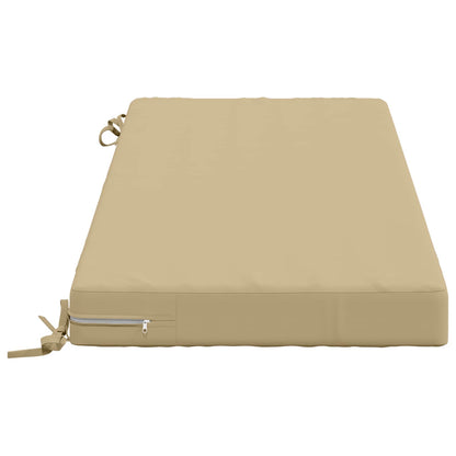 Bench Cushion SOEST 100% Polyester Beige 110 x 50 x 8 cm