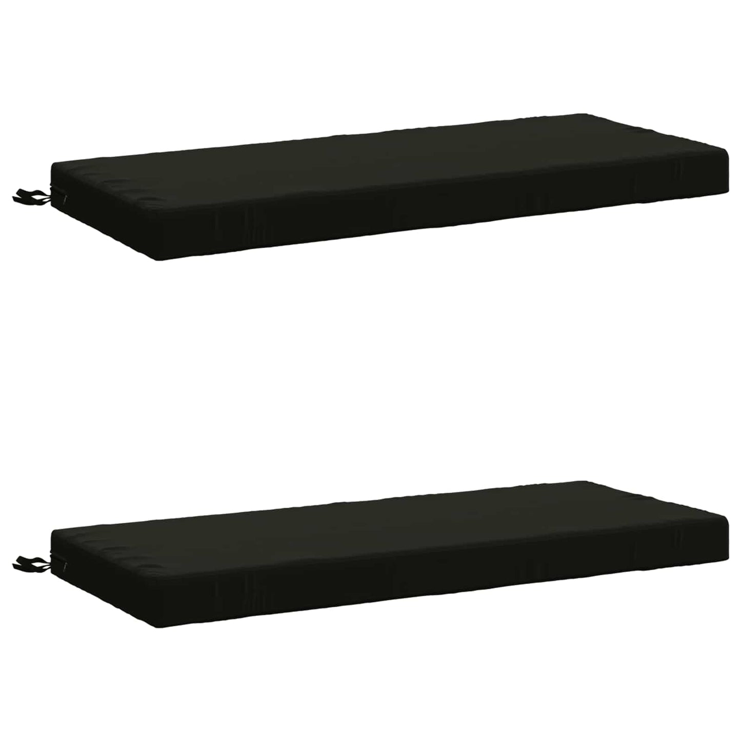 2-Piece Bench Cushions SOEST 2 pcs 100% Polyester Black
