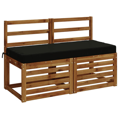 2-Piece Bench Cushions SOEST 2 pcs 100% Polyester Black