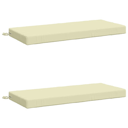 2-Piece Bench Cushions SOEST 2 pcs 100% Polyester Cream