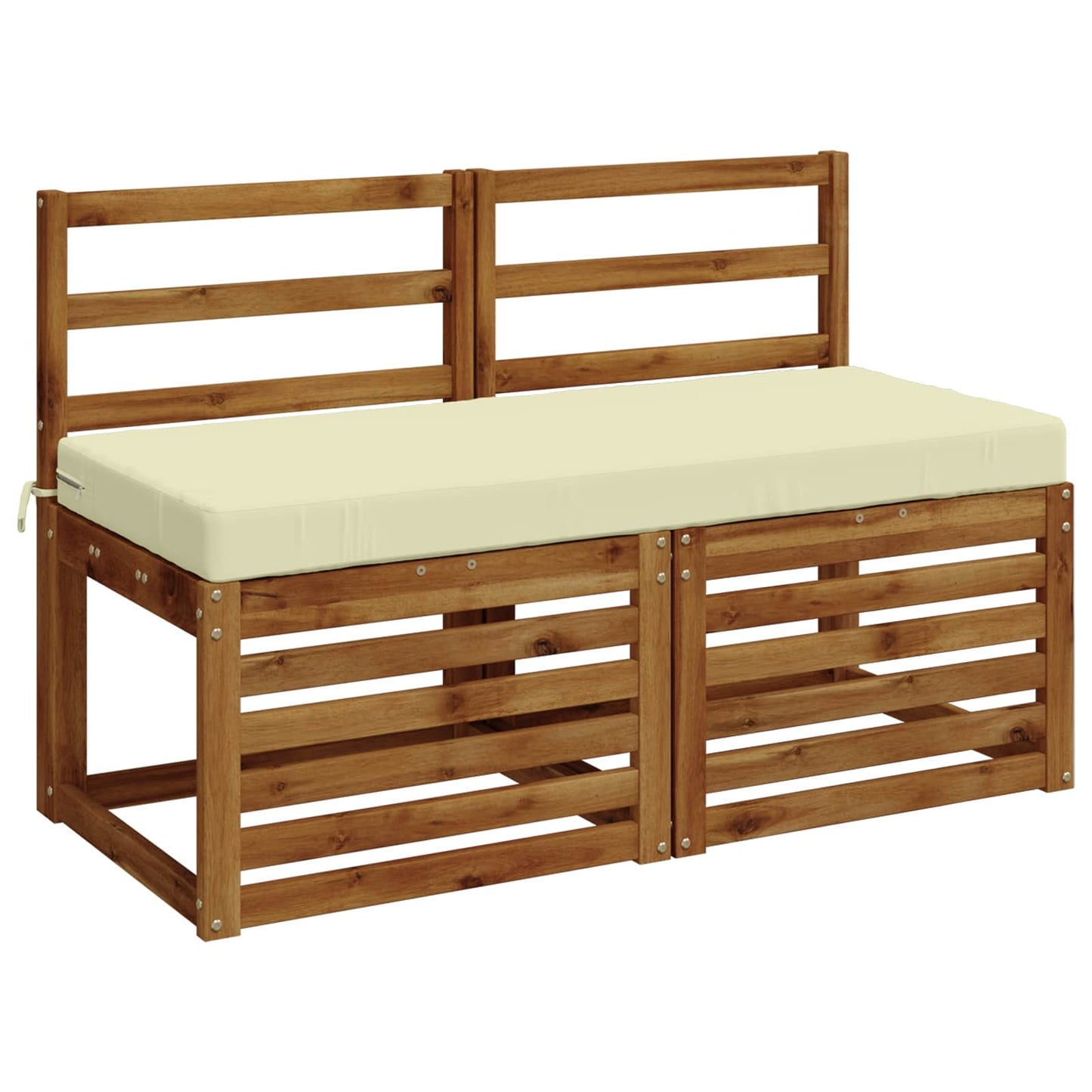 2-Piece Bench Cushions SOEST 2 pcs 100% Polyester Cream