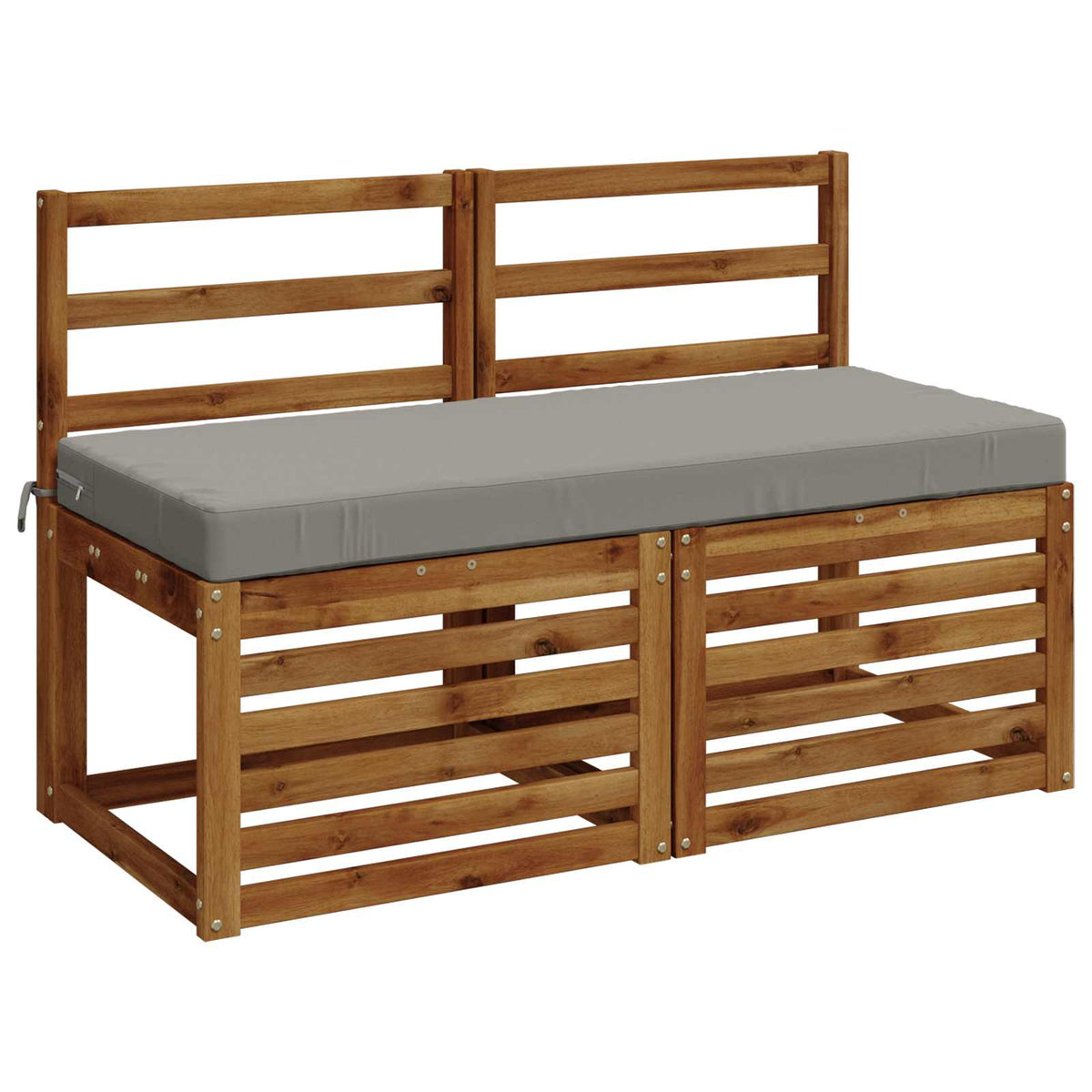 2-Piece Bench Cushions SOEST 2 pcs 100% Polyester Grey