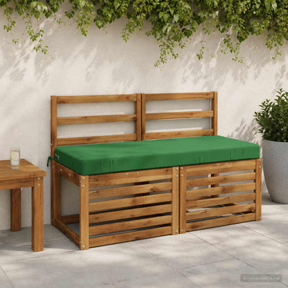 2-Piece Bench Cushions SOEST 2 pcs 100% Polyester Green