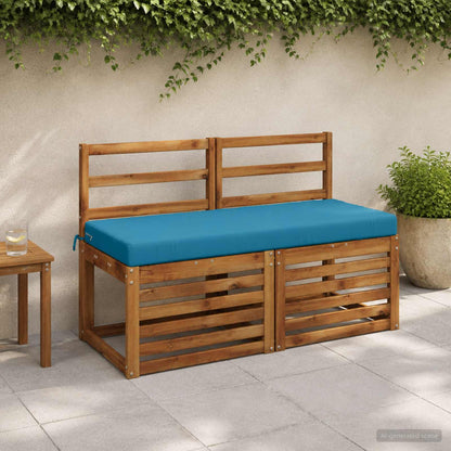 2-Piece Bench Cushions SOEST 2 pcs 100% Polyester Light Blue